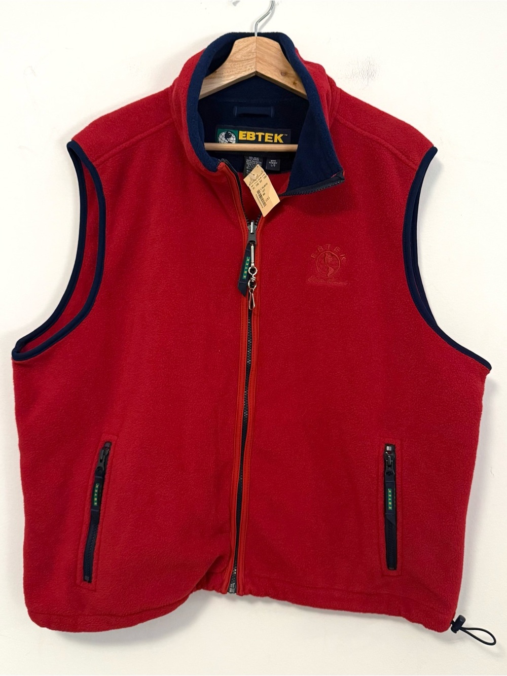 NWT VTG Eddie Bauer EBTEK Men’s Fleece Full Zip Vest